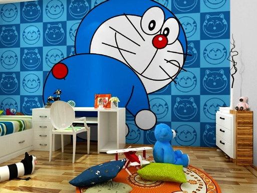 wallpaper untuk kamar anak,animated cartoon,cartoon,room,wall,wall sticker