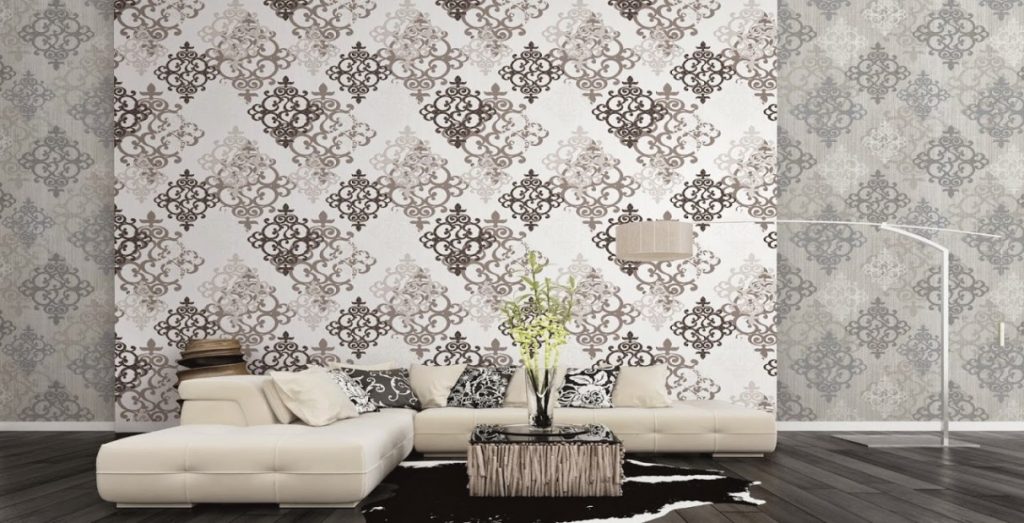 corak wallpaper,wallpaper,wall,living room,interior design,room