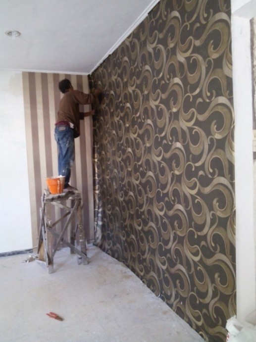 wallpaper dinding rumah murah,wall,property,room,plaster,floor