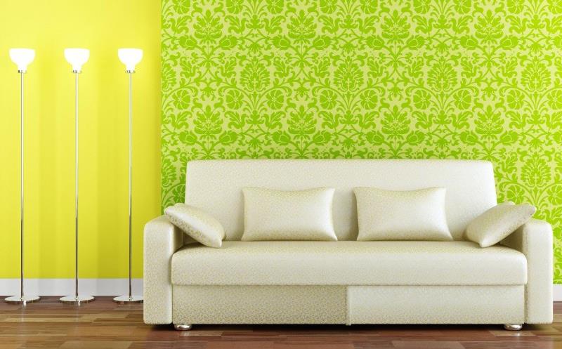 fondos de pantalla teñido rumah murah,verde,pared,fondo de pantalla,amarillo,sala