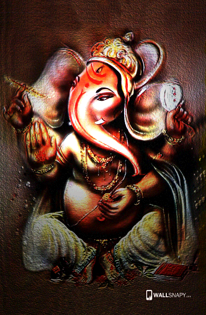 vinayagar wallpaper herunterladen für handy,illustration,mythologie,kunst,erfundener charakter