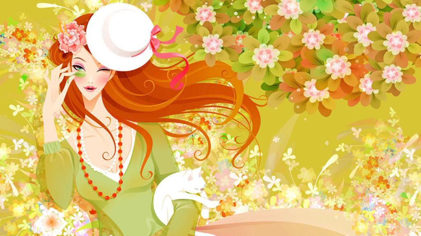 live girly wallpapers,spring,pink,cartoon,illustration,summer