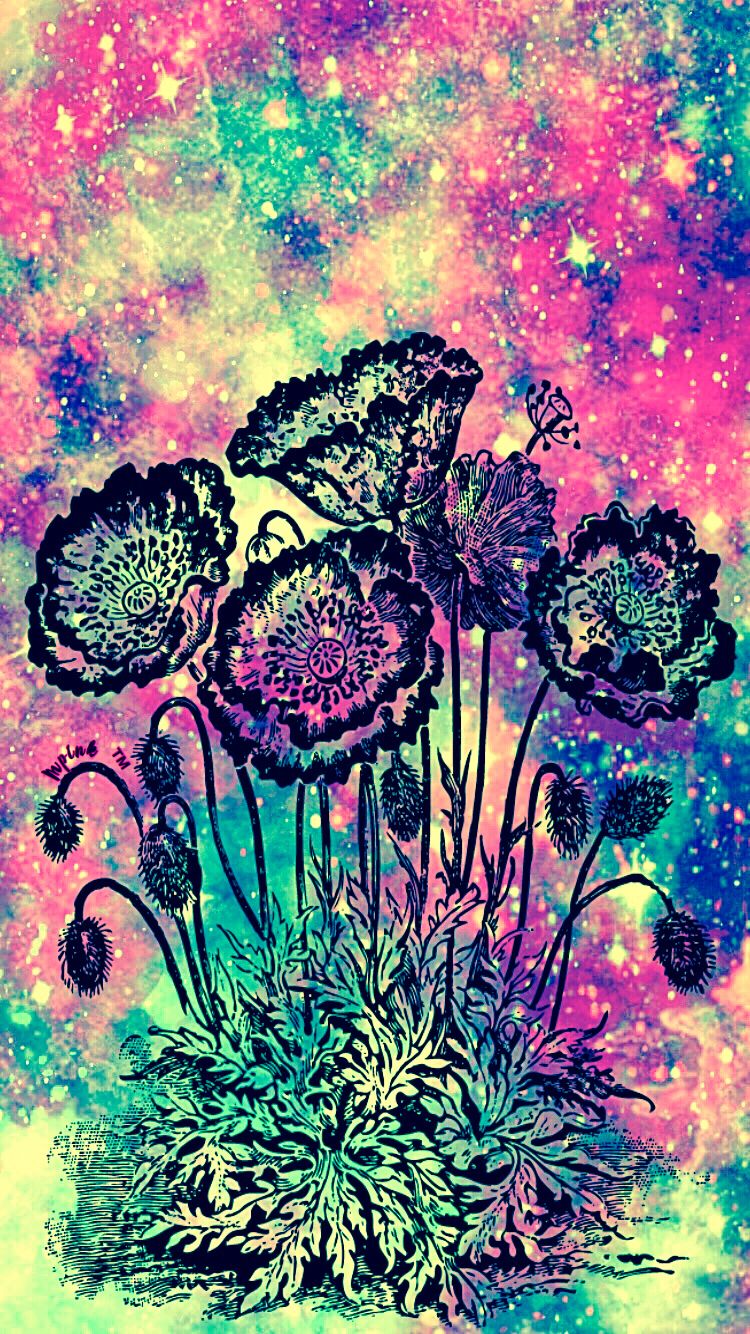 galaxy flower wallpaper,purple,violet,illustration,flower,plant