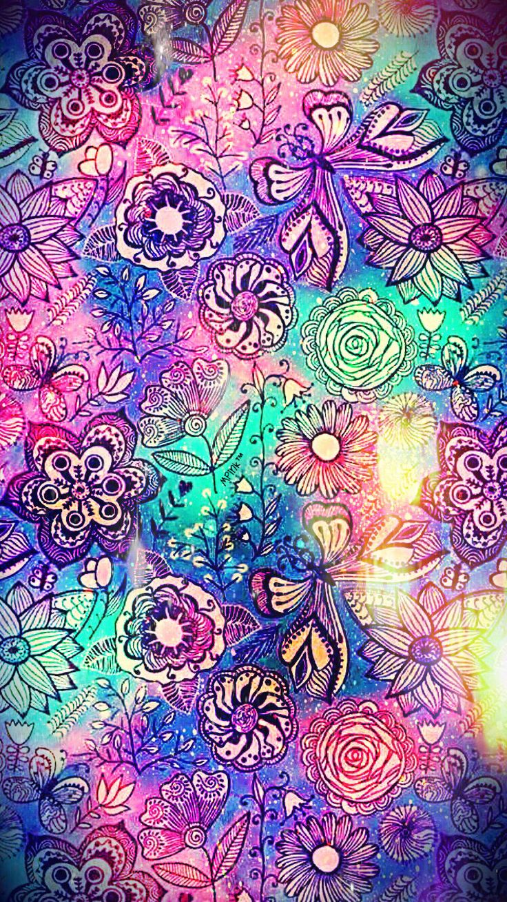 galaxy flower wallpaper,psychedelic art,pattern,purple,art,pink ...