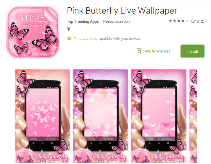 핑크 나비 라이브 배경 화면,분홍,생성물,본문,과학 기술,휴대폰 액세서리