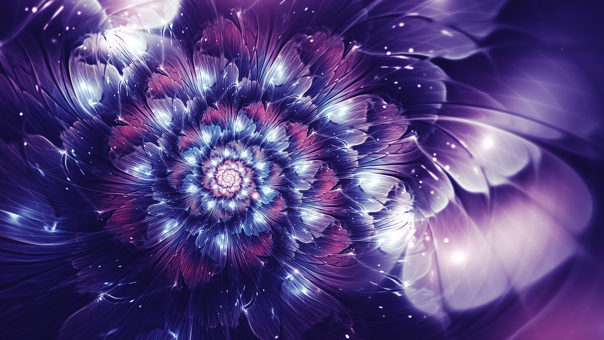 fond d'écran fleur rougeoyante,art fractal,violet,violet,ciel,rose