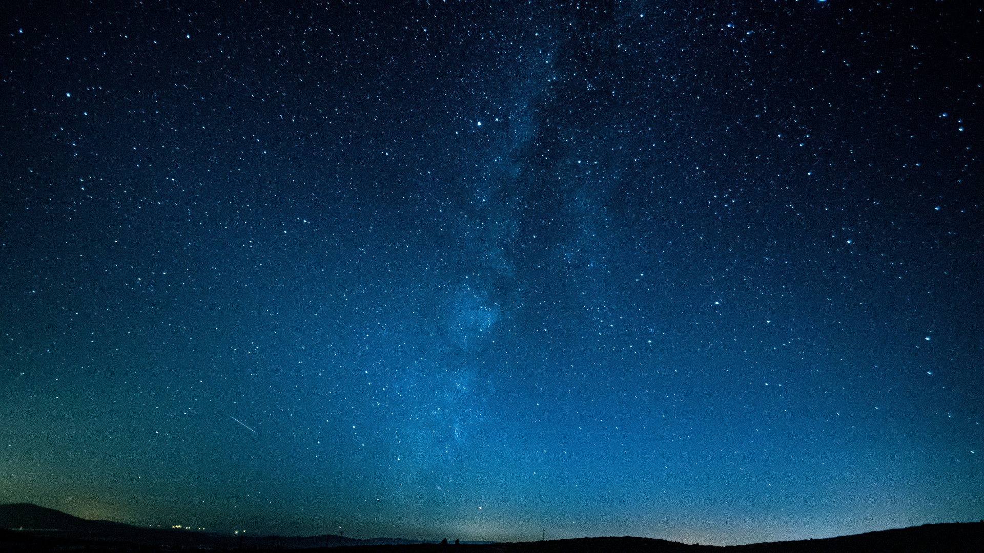 night sky wallpaper 1920x1080,sky,blue,night,atmosphere,horizon