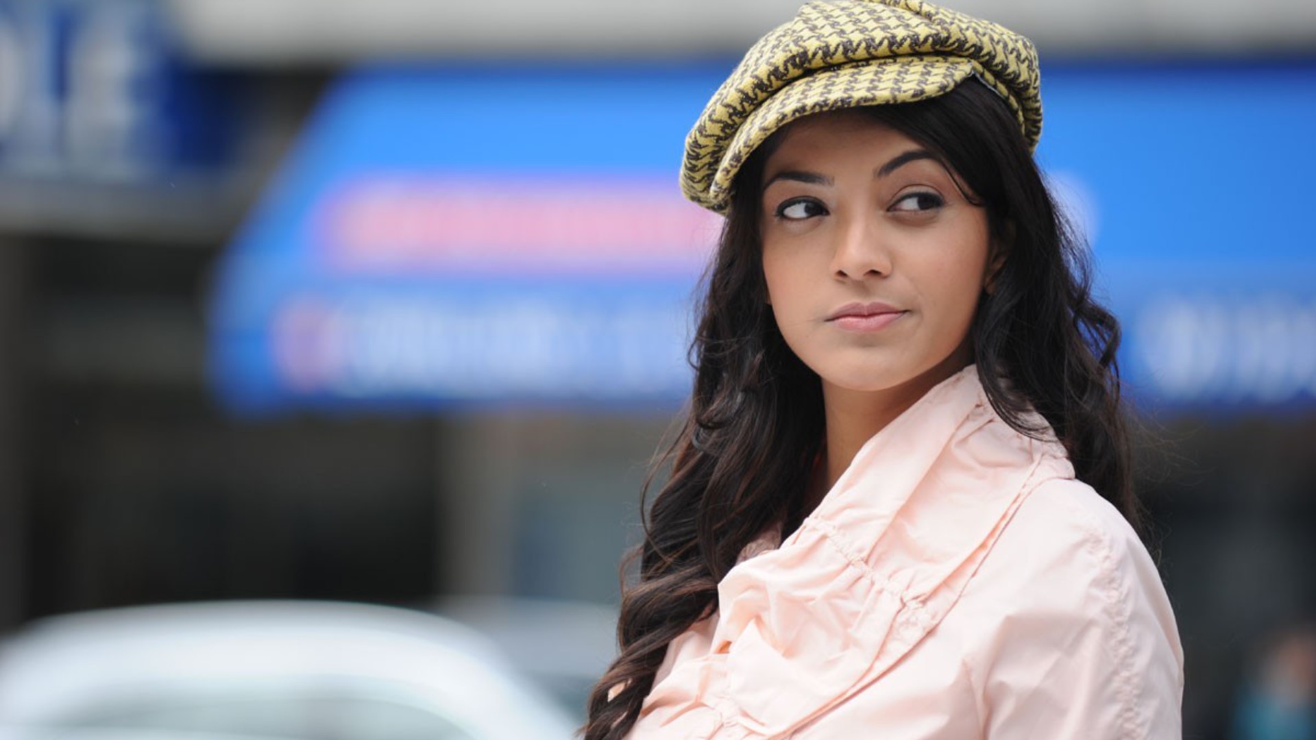 kajal agarwal hd wallpapers 1920x1080,clothing,street fashion,beauty,fashion,beanie