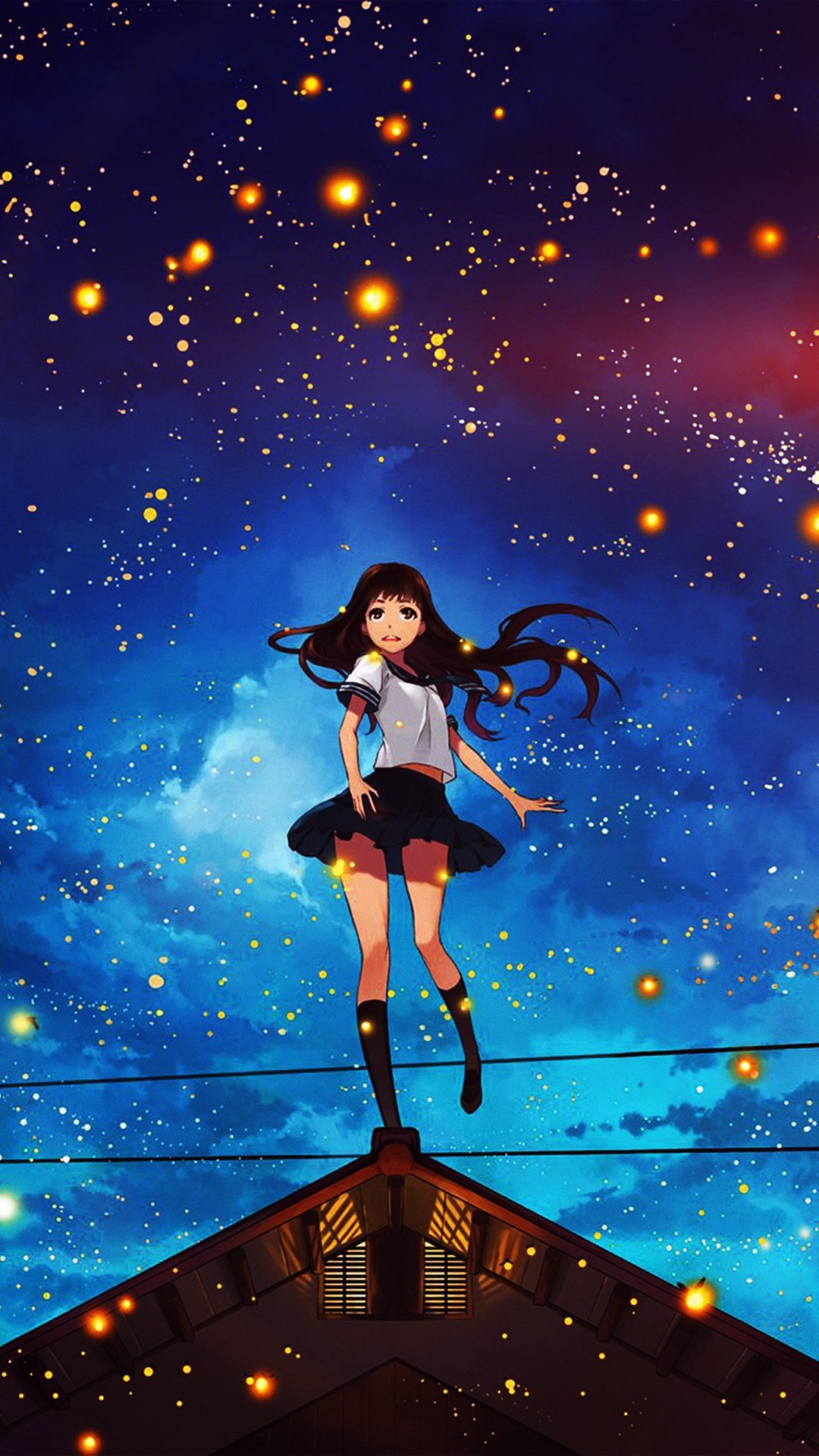 anime stars wallpaper,himmel,karikatur,illustration,animation,platz