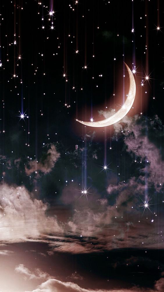 별 전화 벽지,하늘,분위기,천체,우주,초승달