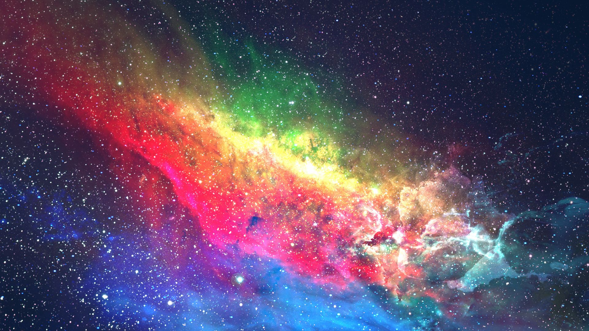 カラフルなスペースの壁紙,空,星雲,雰囲気,オーロラ,天体