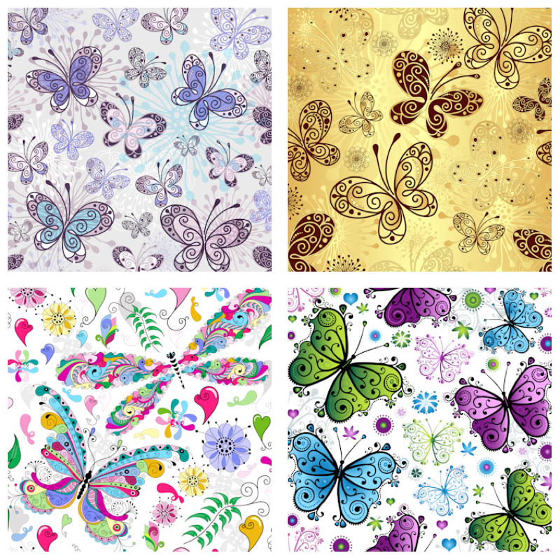 conception de papillon de papier peint,modèle,conception,papillon,fleurs sauvages,textile