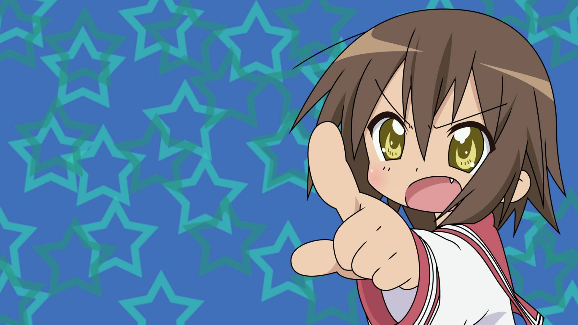 lucky star wallpaper,cartoon,anime,animated cartoon,nose,mouth