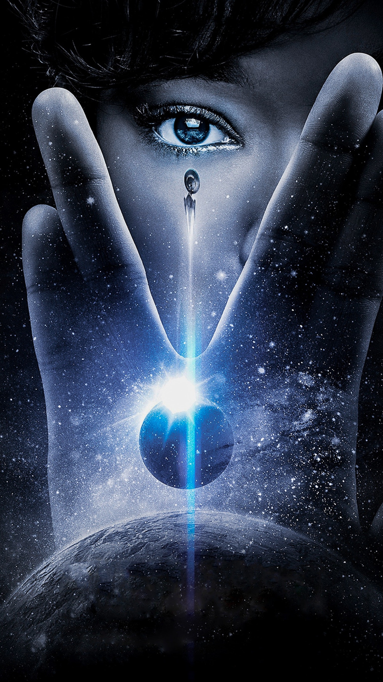 fondo de pantalla de estrella de cine,azul eléctrico,mano,espacio,oscuridad