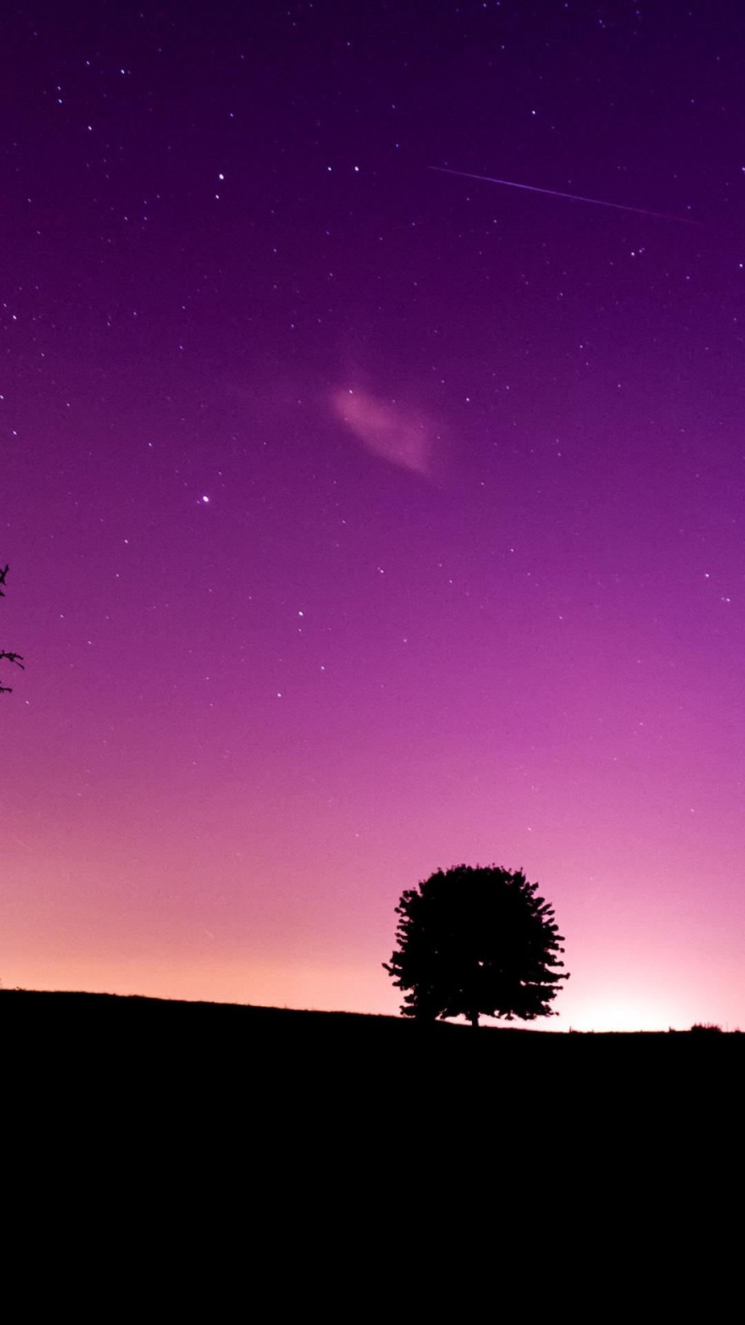 night sky wallpaper for walls,sky,nature,horizon,purple,violet