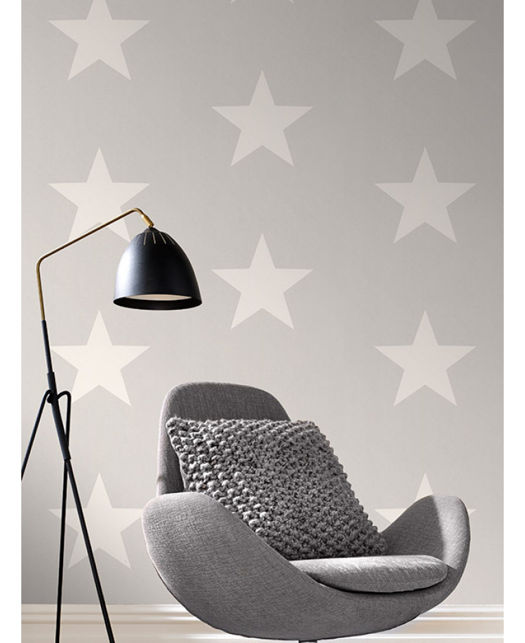 Rasch Star Wallpaper Grey Star Bedroom WallpaperUse