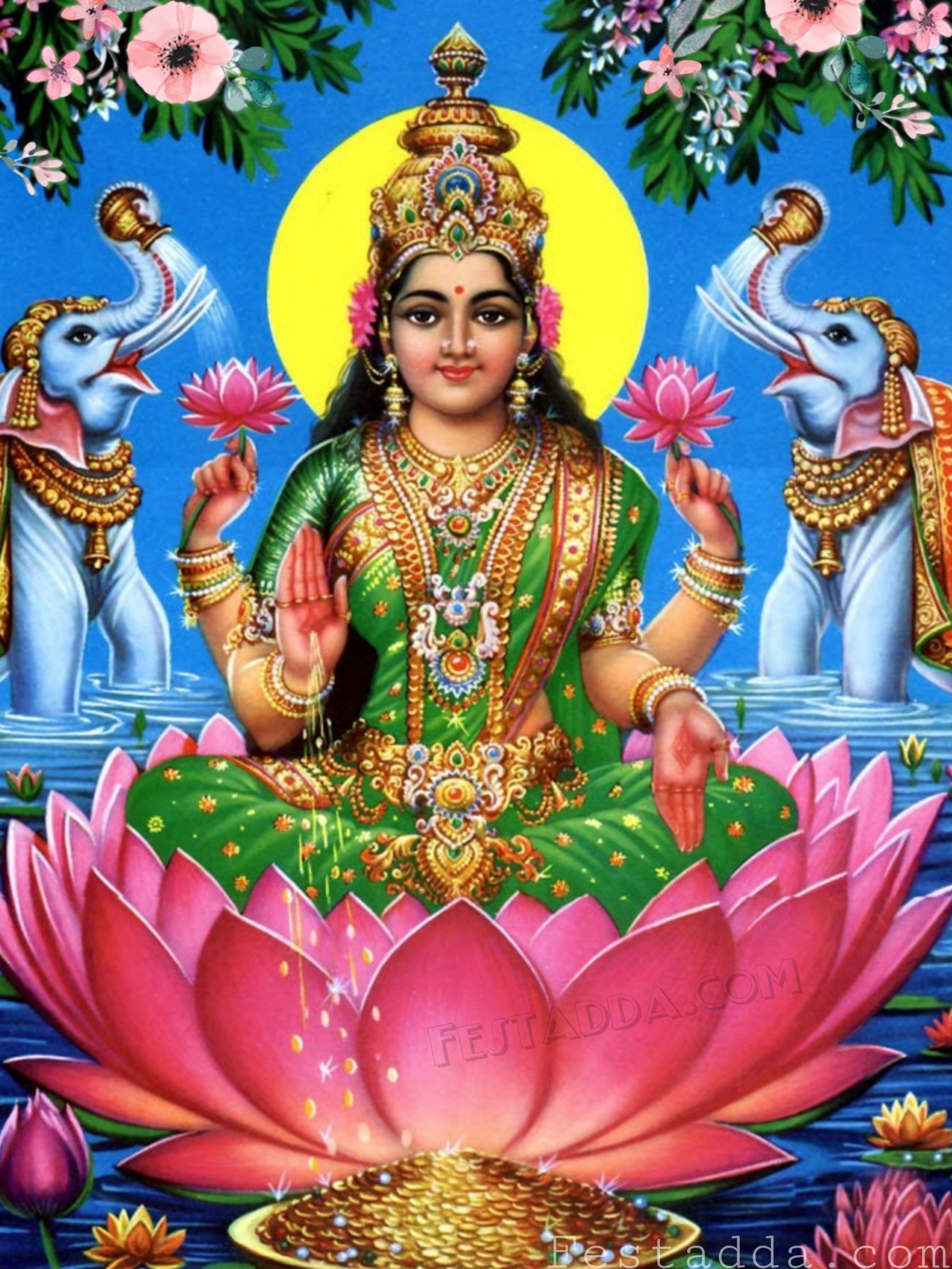 god mahalakshmi hd wallpapers,fictional character,mythology,place of worship,art