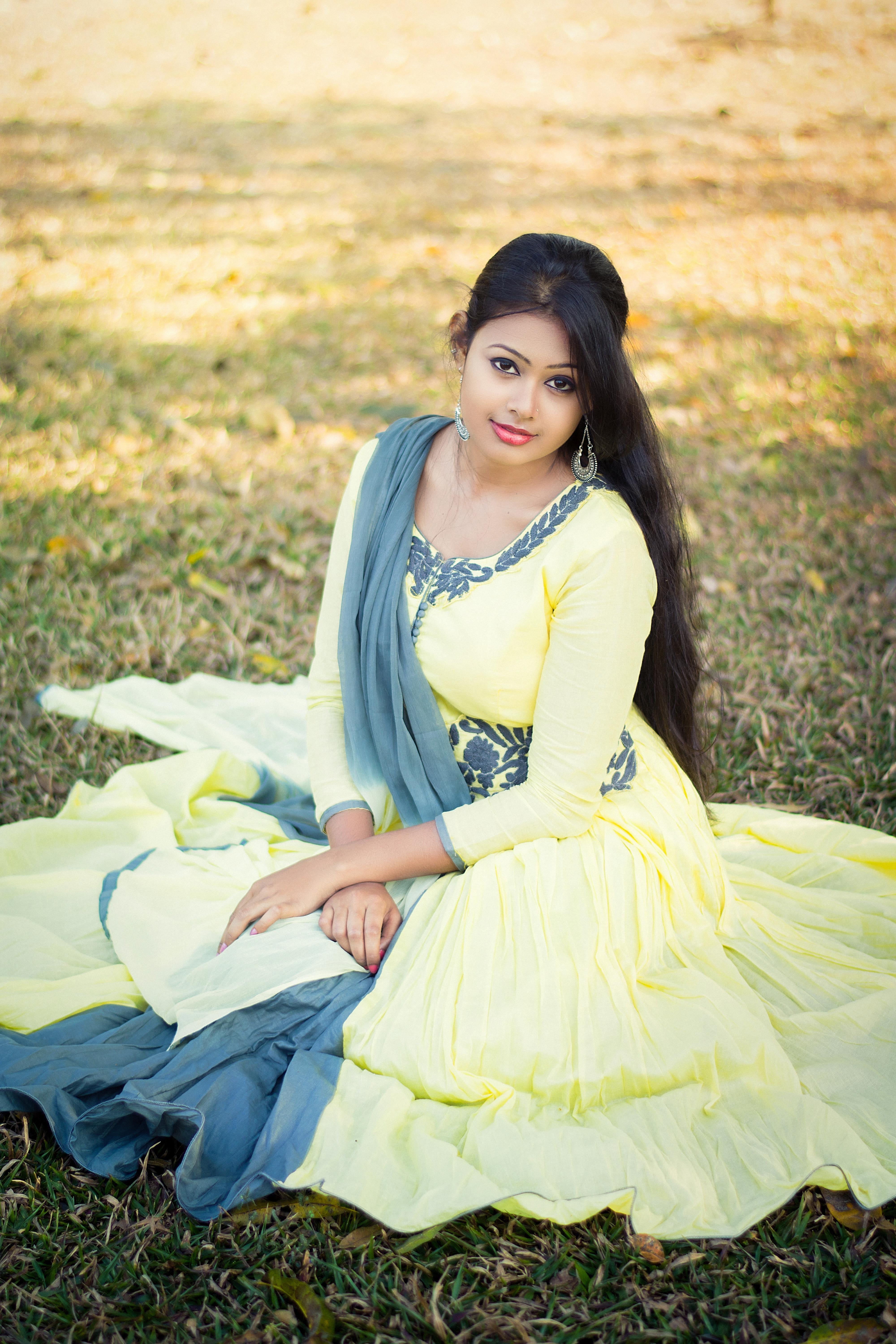 indian ladki wallpaper,photograph,yellow,clothing,green,beauty