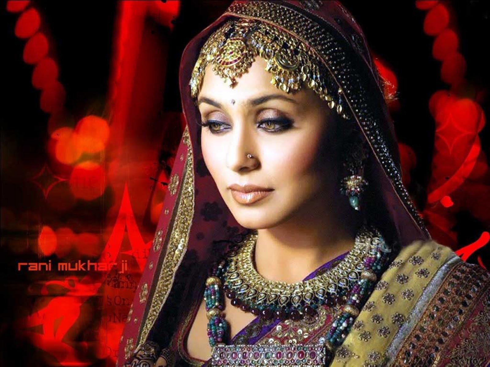 rani mukherjee foto wallpaper,sposa,bellezza,tradizione,copricapo,rifacimento