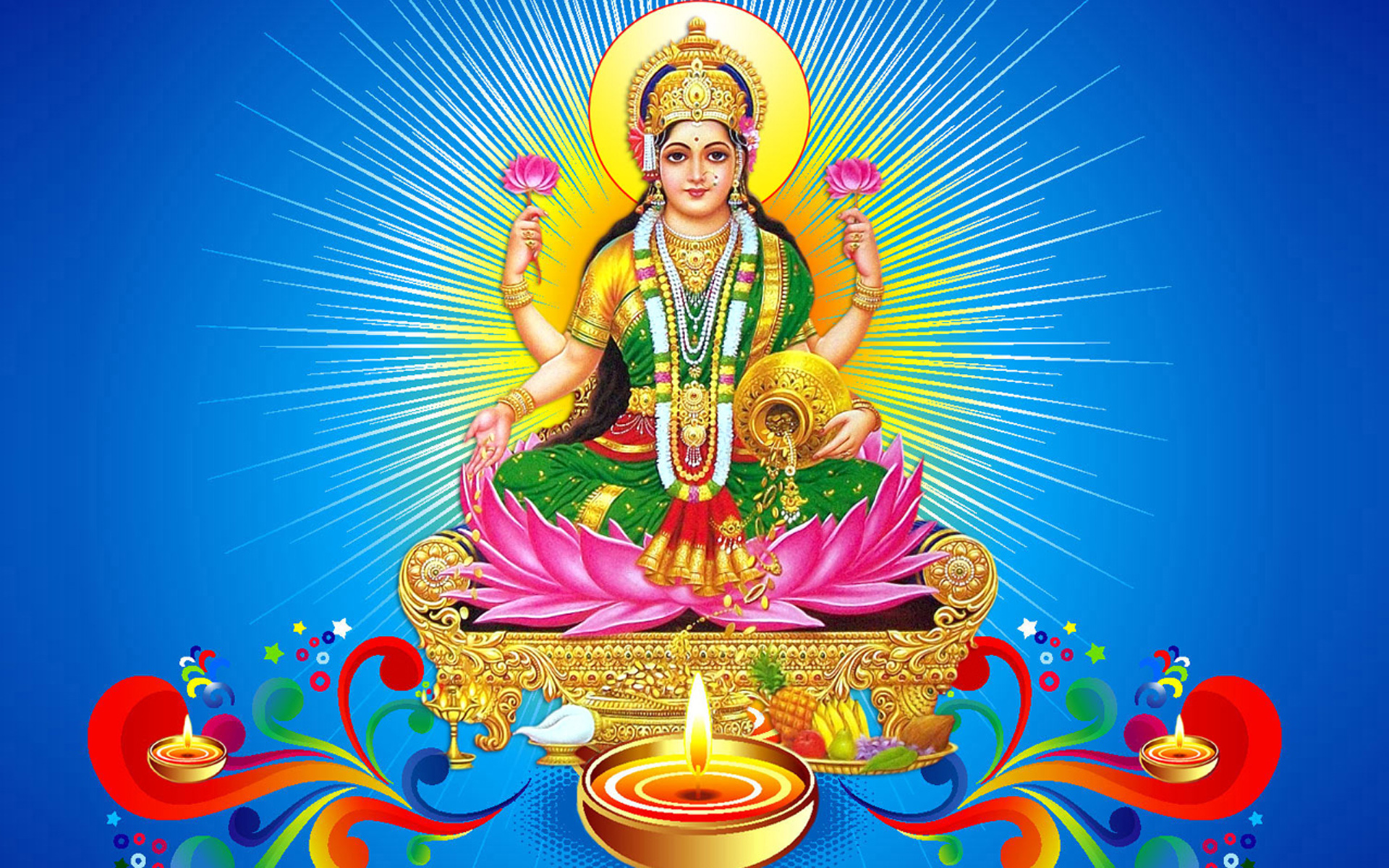 lakshmi mata wallpaper,guru,blessing,event,fictional character