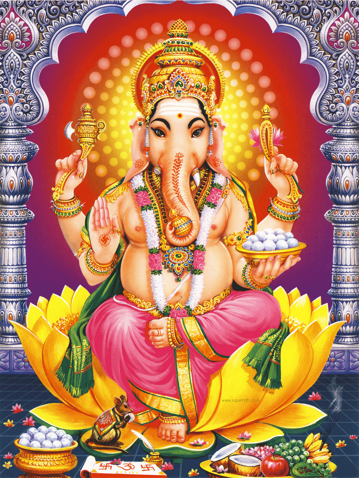 vinayagar live wallpaper,guru,hindu temple,veena,blessing,temple