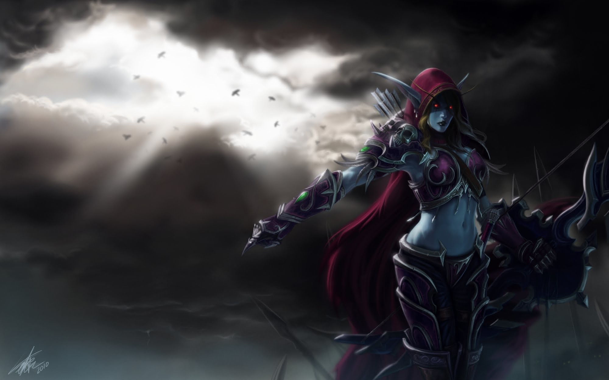 sylvanas wallpaper hd,cg artwork,fictional character,darkness,demon,illustration