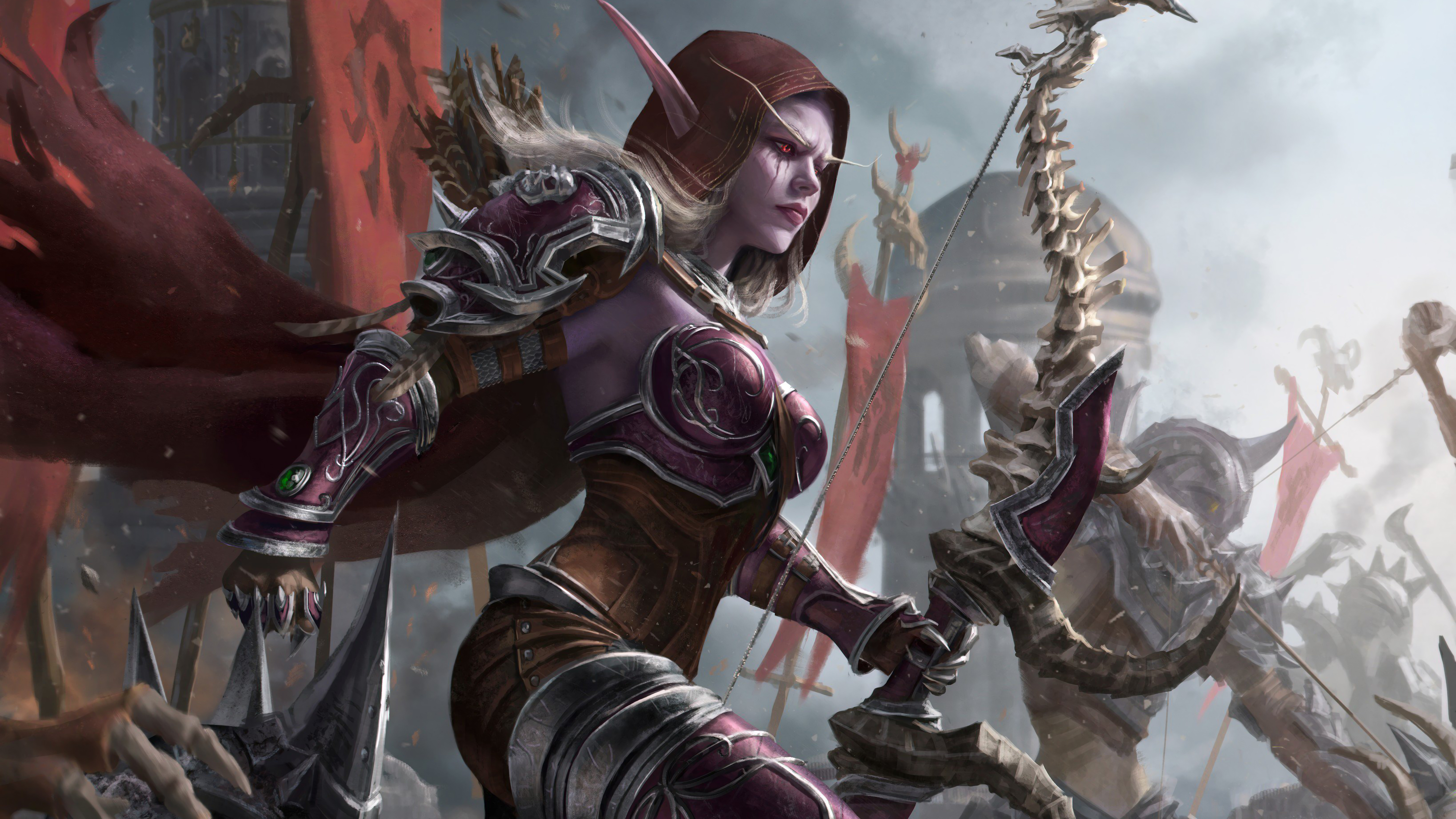 sylvanas wallpaper hd,action adventure game,cg artwork,pc game,demon,adventure game