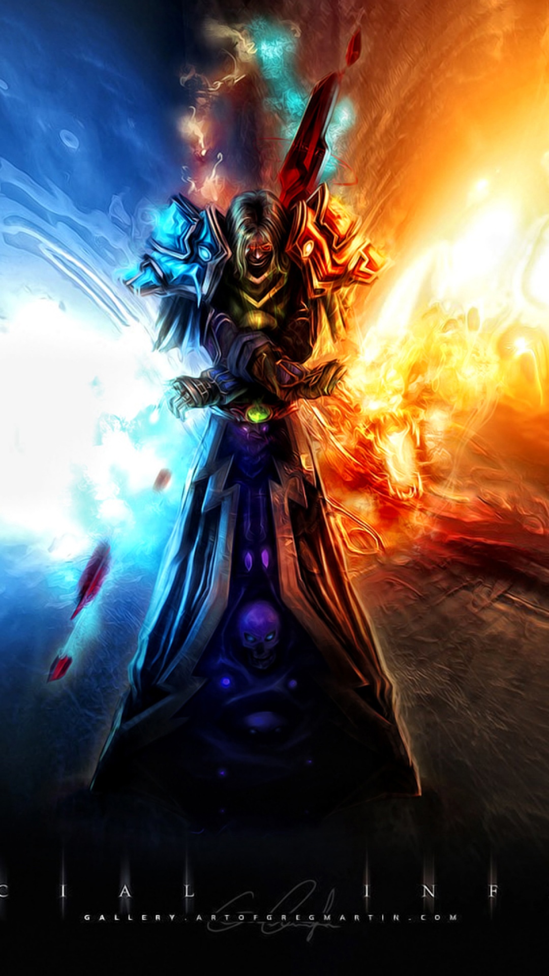 warcraft phone wallpaper,cg artwork,action adventure game,demon,geological phenomenon,darkness