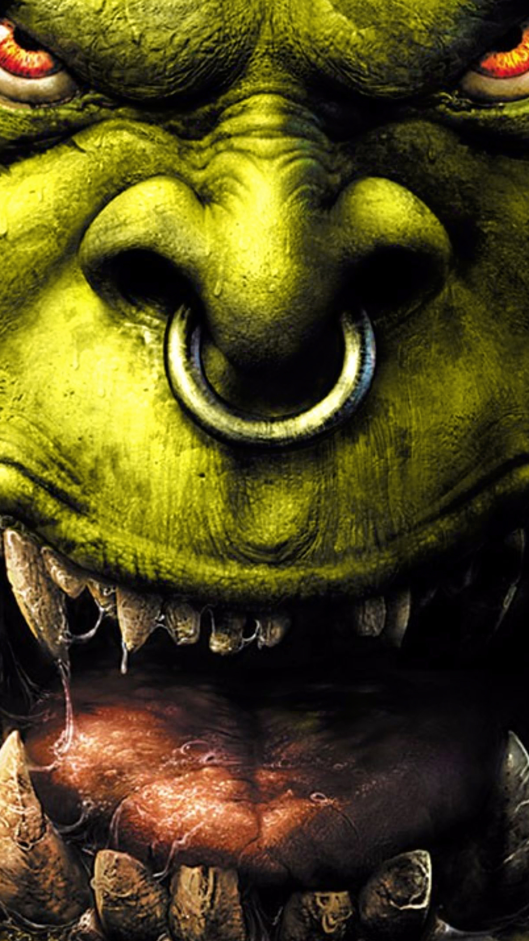 warcraft phone wallpaper,demon,eye,fictional character,mouth,smile