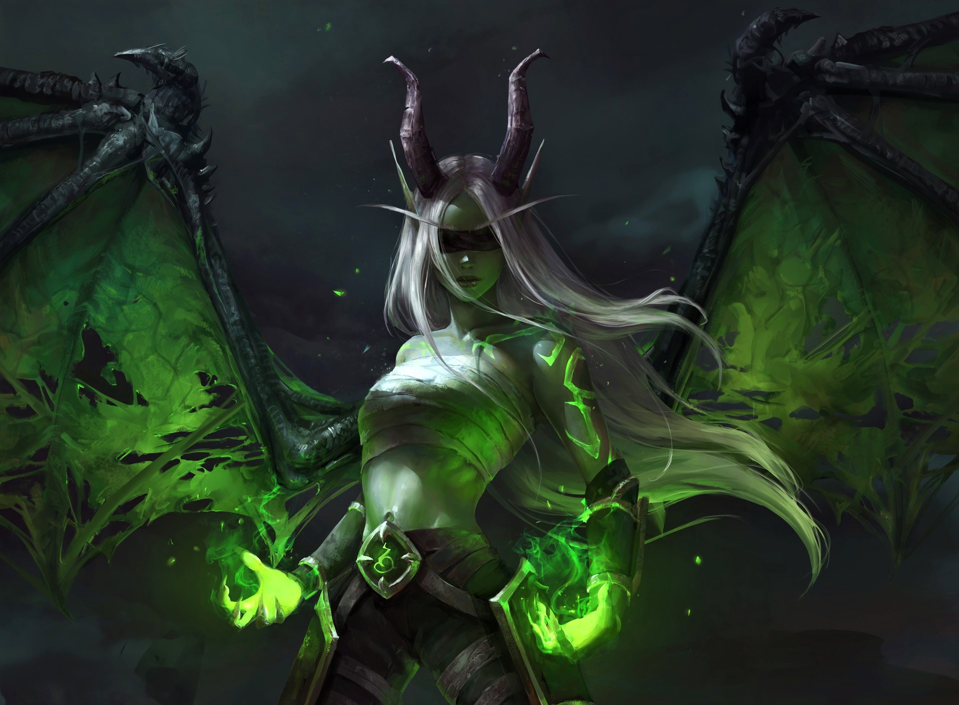 wow demon hunter wallpaper,action adventure game,pc game,demon,cg artwork,fictional character