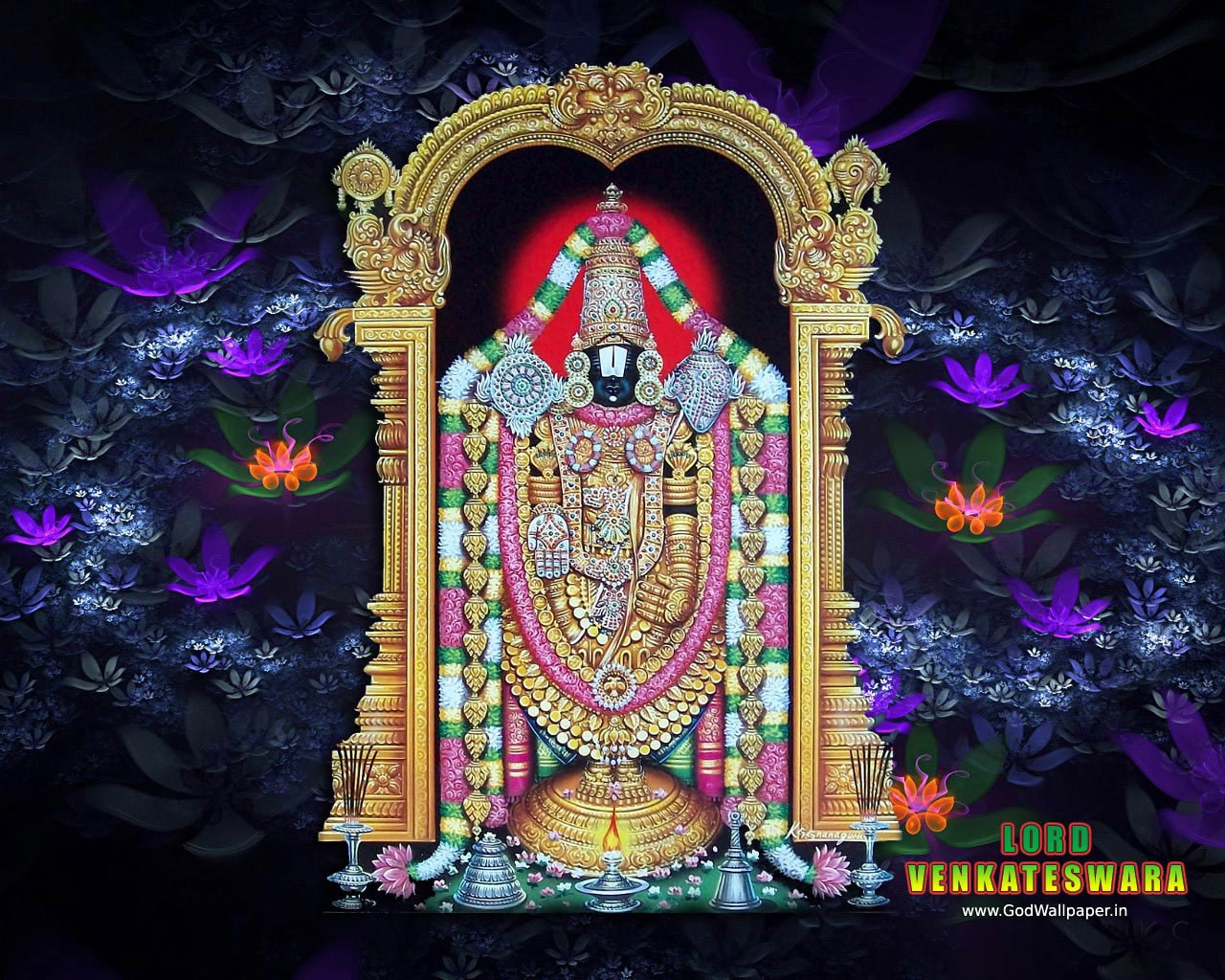 dieu venkateswara fonds d'écran hd,violet,police de caractère,art,tombeau,temple hindou