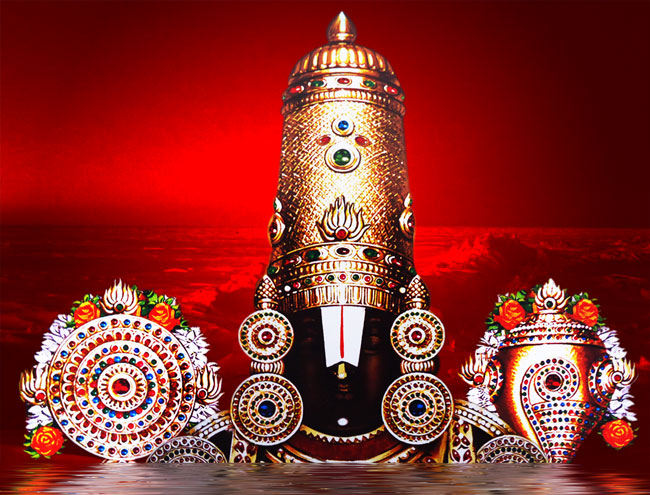 3d tapeten von lord venkateswara