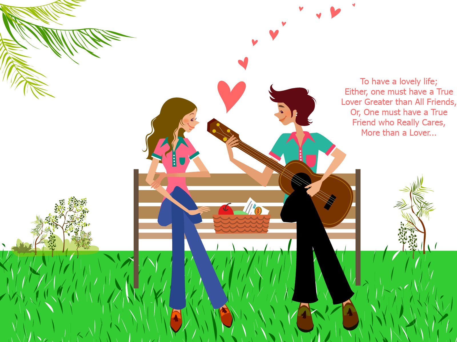 beautiful wallpapers of friendship love,people in nature,cartoon,illustration,friendship,happy