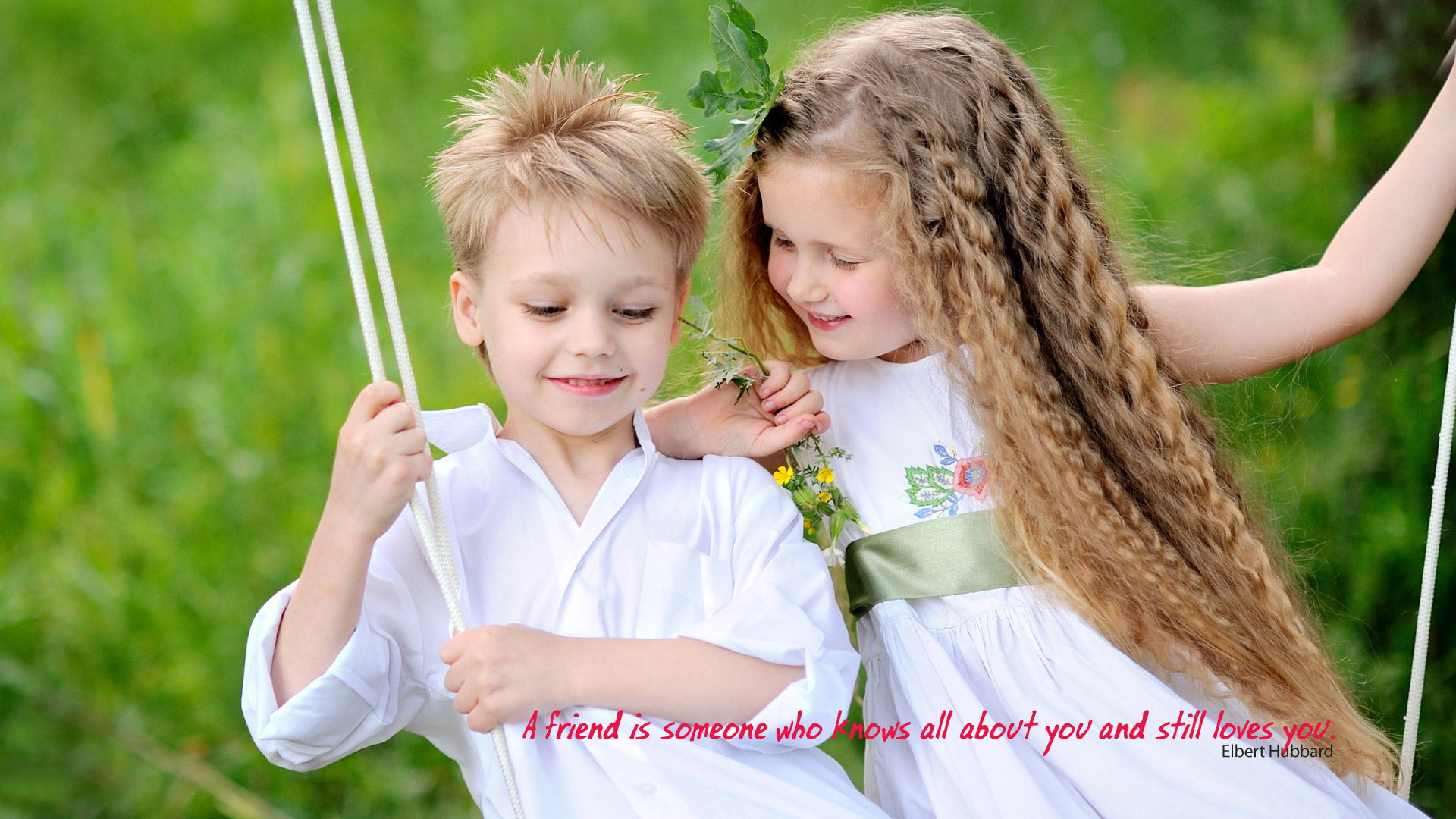 boy and girl friendship wallpapers,people in nature,swing,child,friendship,happy