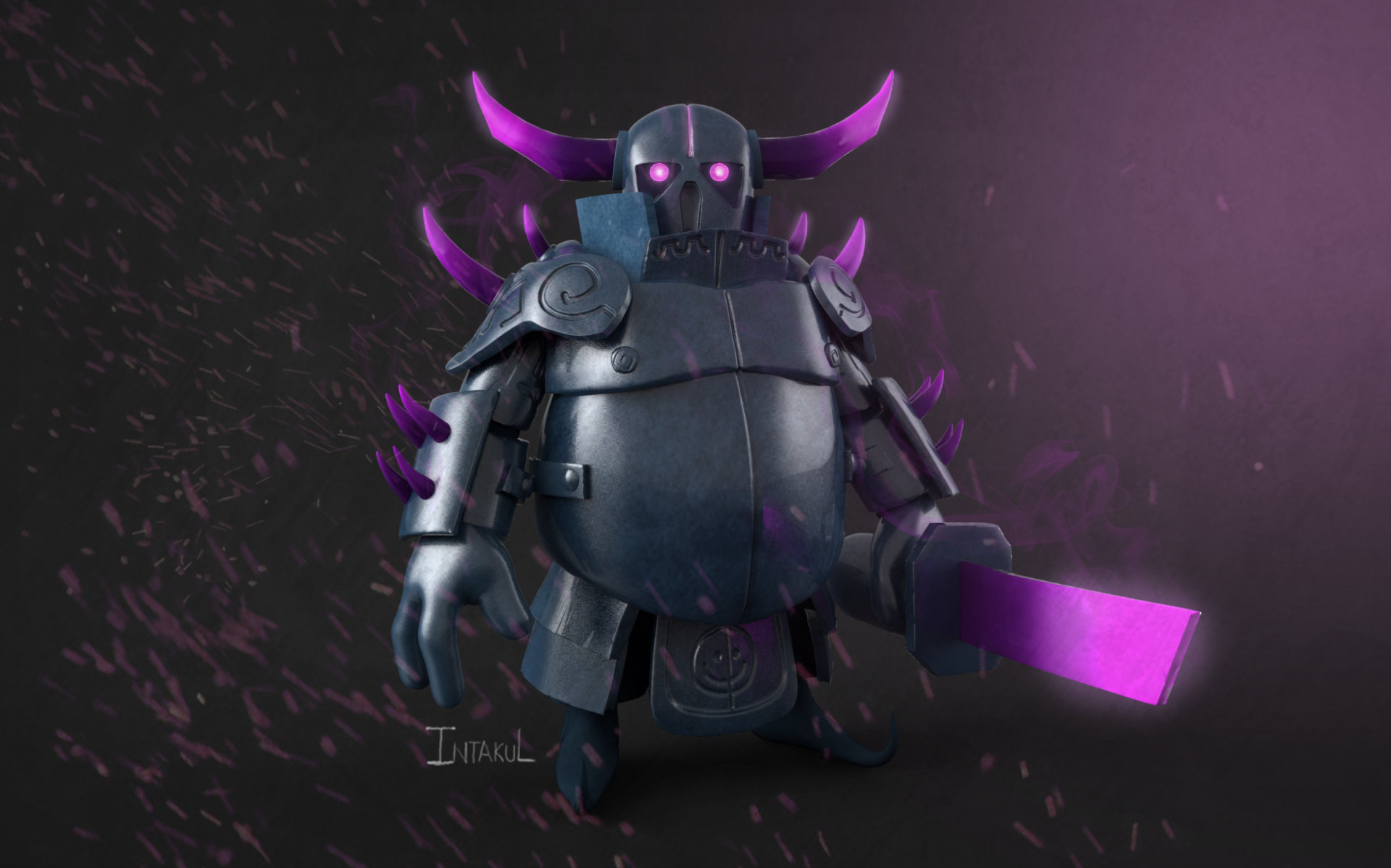 sfondo di clash of clans pekka,action figure,animazione,buio,personaggio fittizio,spazio