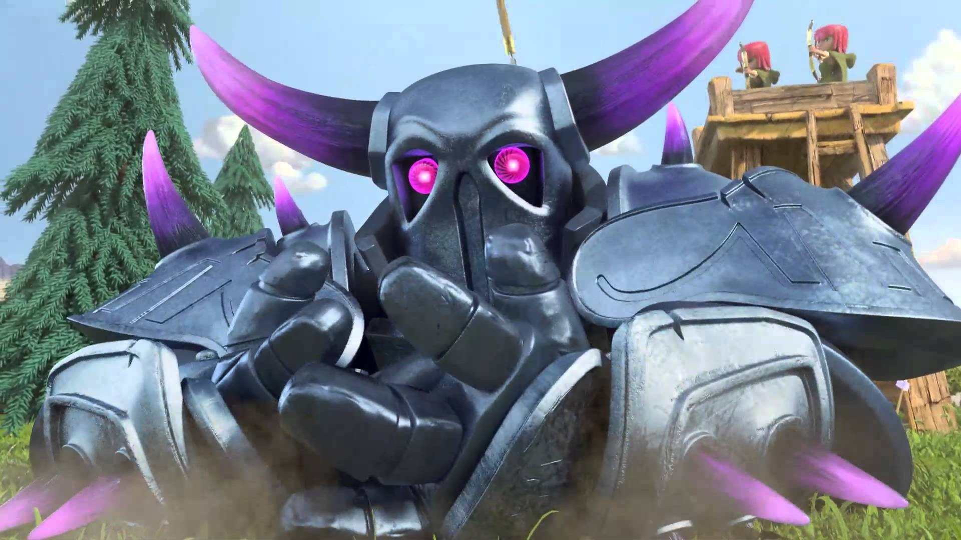 clash of clans pekka wallpaper,fictional character,animation,demon,screenshot,supervillain