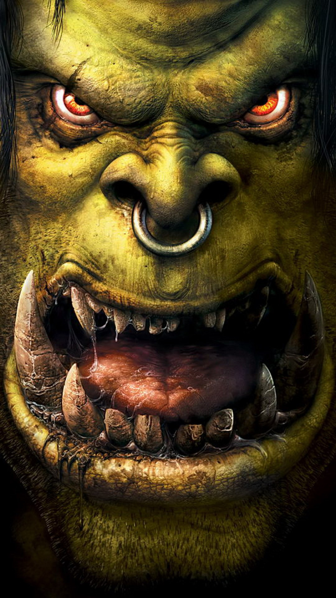 world of warcraft iphone wallpaper,demon,head,fictional character,fiction,mouth