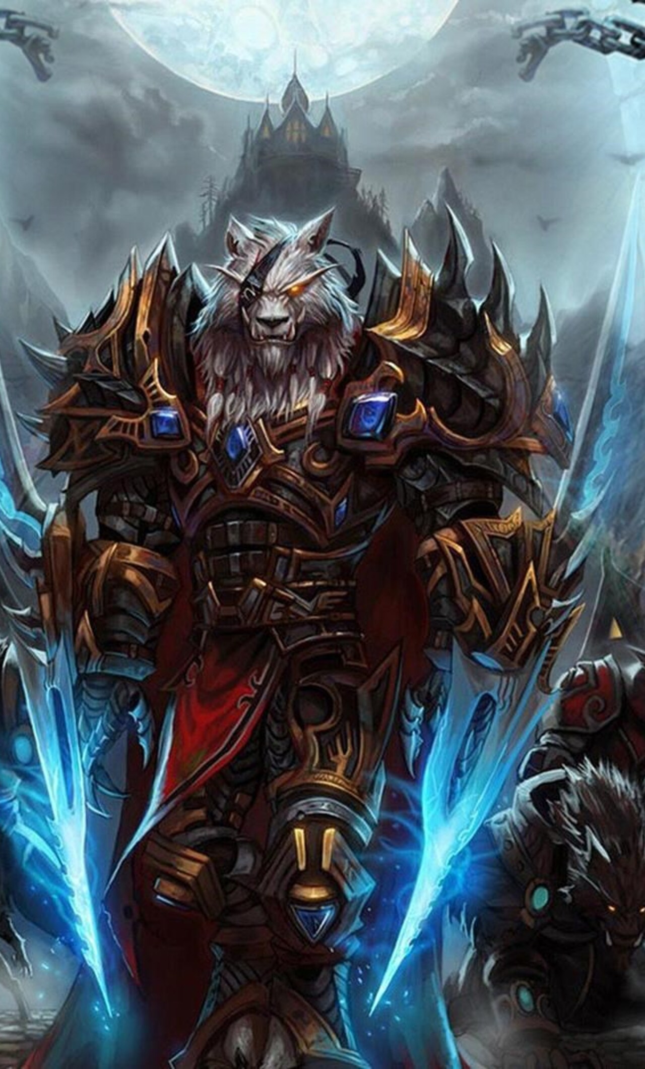world of warcraft iphone wallpaper,cg artwork,action adventure game,fictional character,warlord,demon