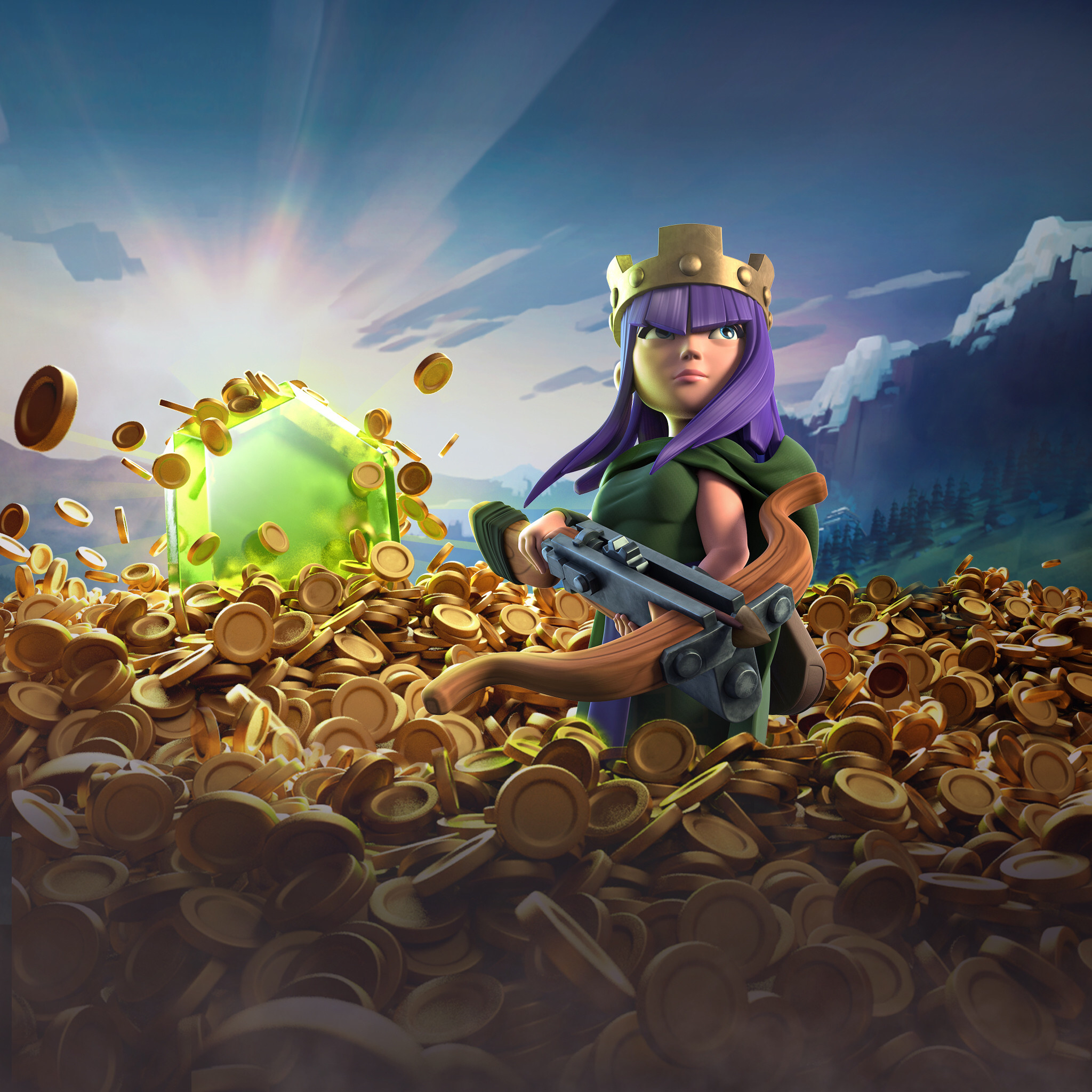 clash of clans hd wallpaper for android,animated cartoon,adventure game,games,sky,animation