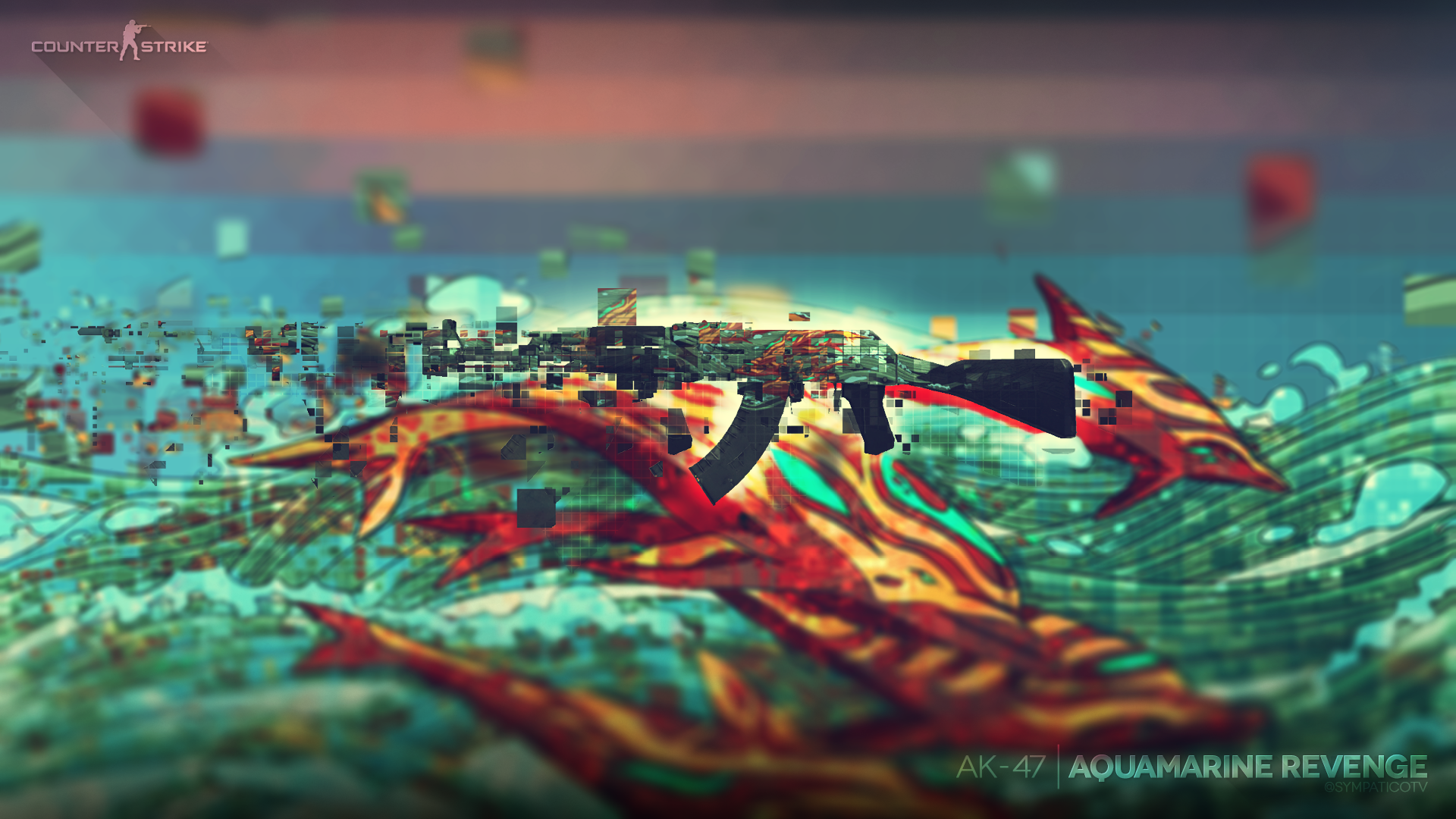 cs go wallpaper 1366x768,water,sky,art,city,illustration