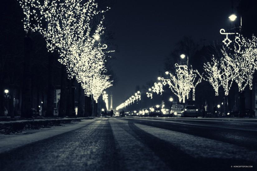 pc 배경 화면 tumblr,하얀,검정,나무,밤,가로등