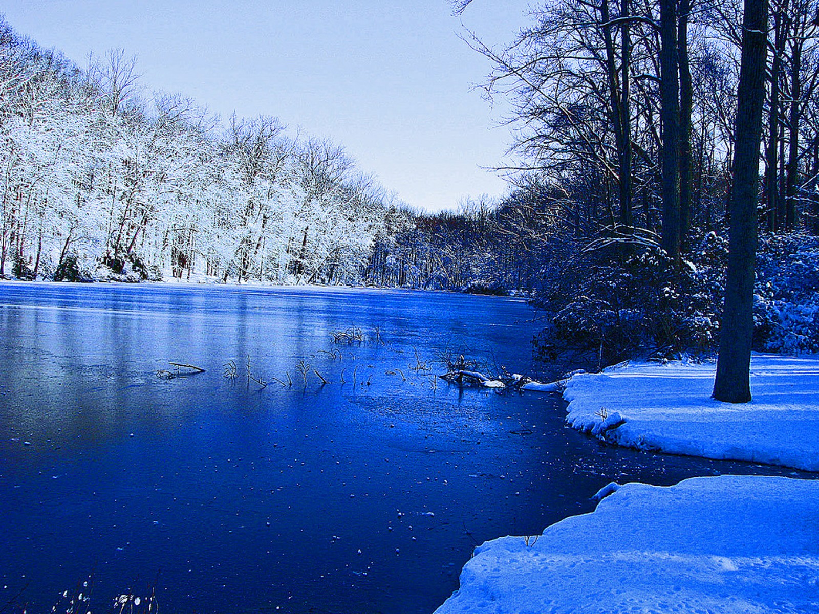 nice scenery wallpaper,snow,winter,natural landscape,blue,water