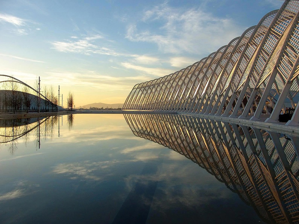 architecture desktop wallpaper,sky,water,reflection,architecture,morning