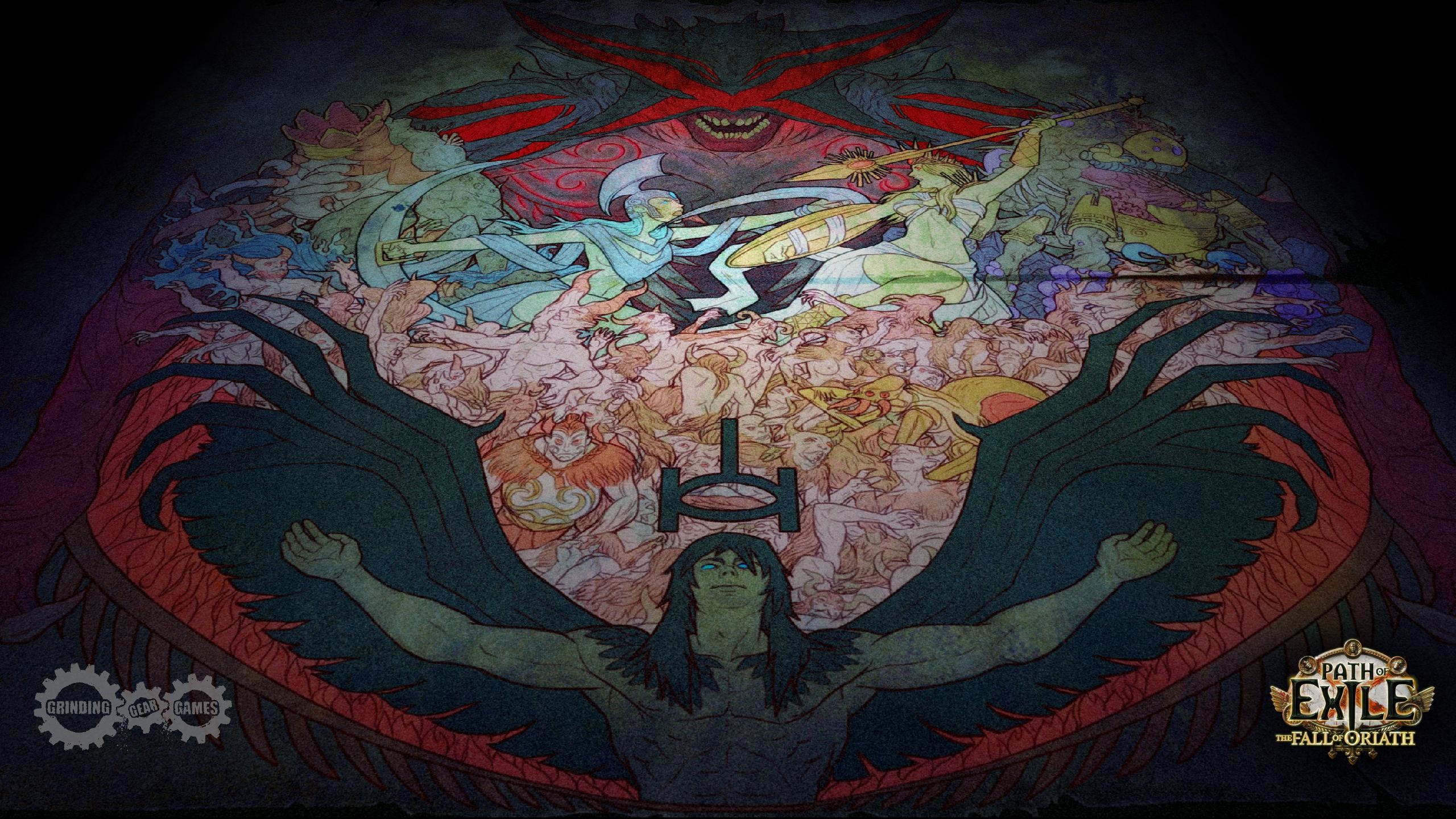 path of exile wallpaper 1920x1080,art,illustration,psychedelic art,visual arts,fictional character