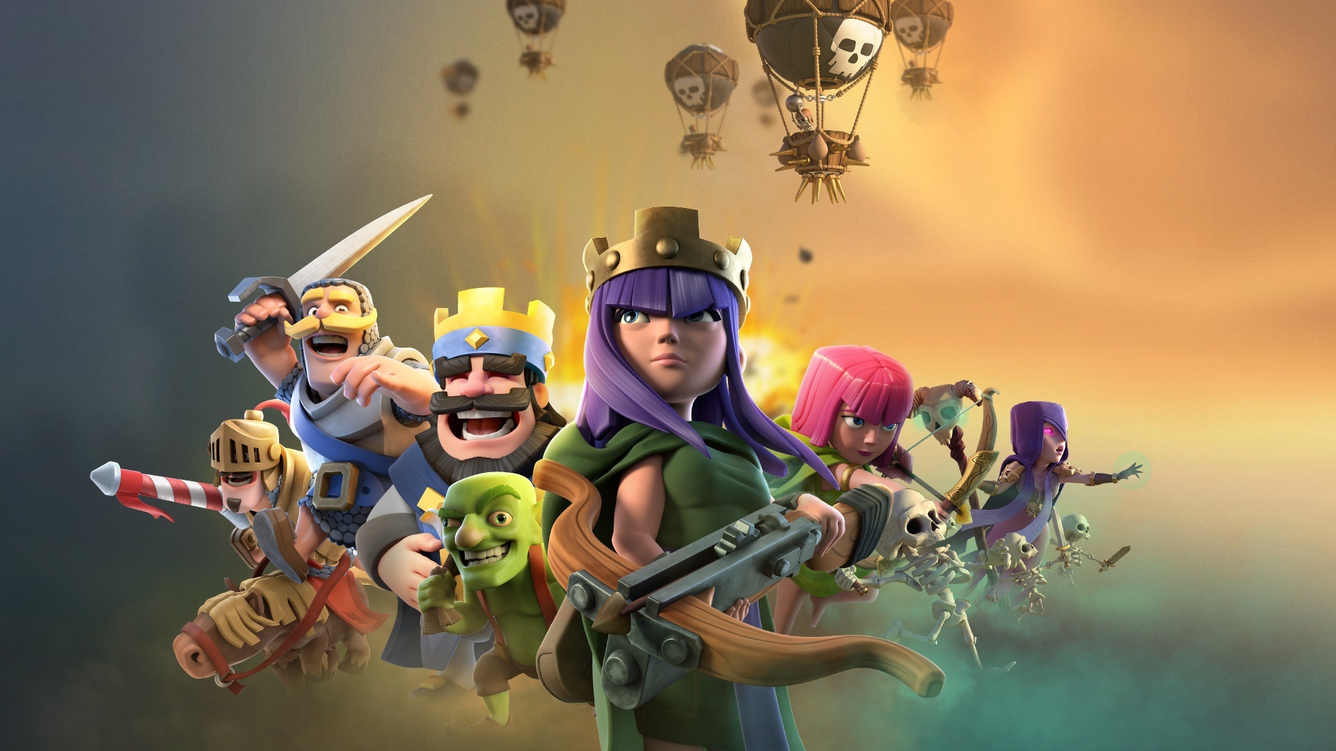 clash of clans wallpaper hd 1080p,animated cartoon,cartoon,animation,adventure game,fun