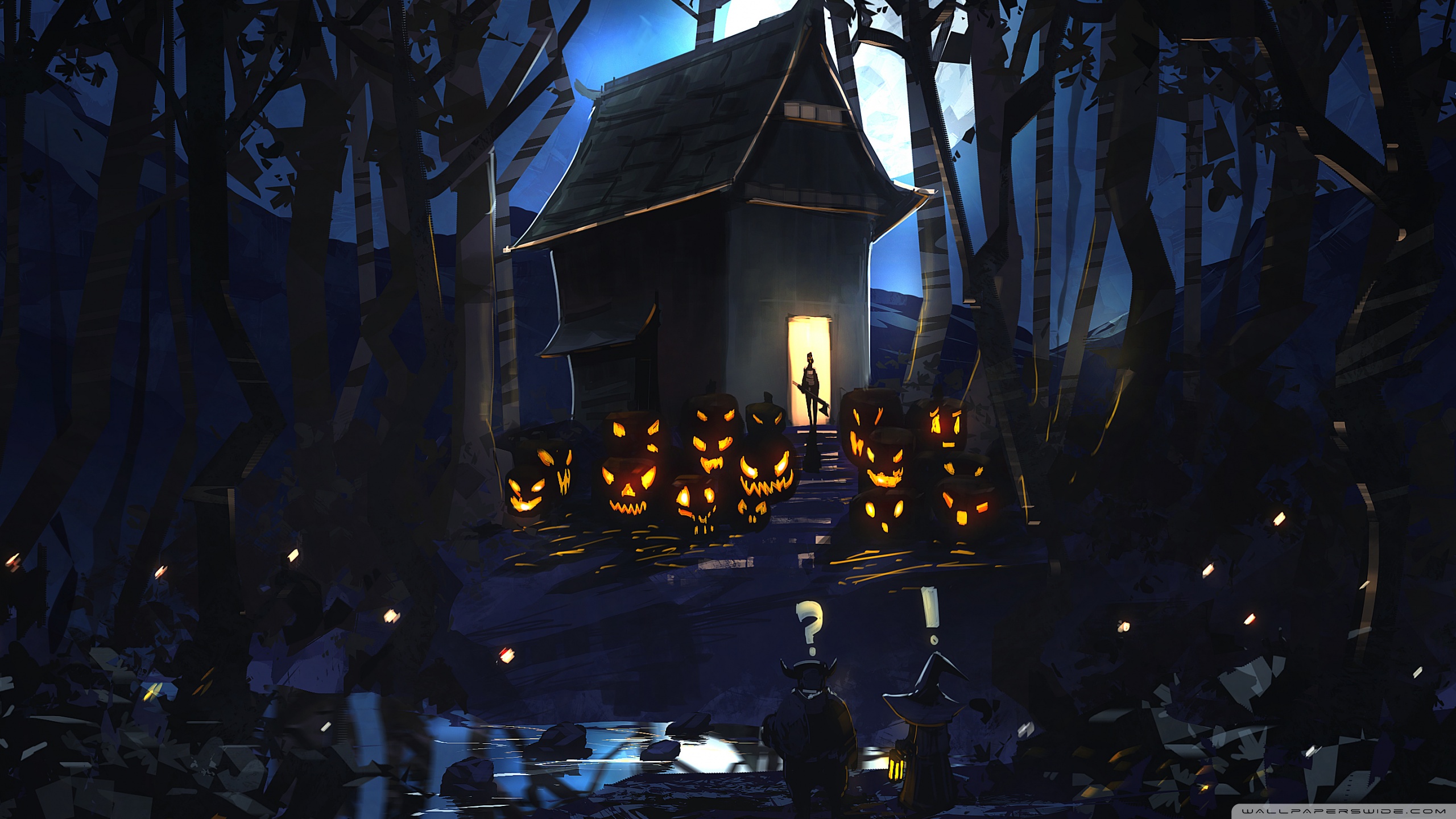 halloween wallpaper 1920x1080,lighting,sky,stage,tree,house