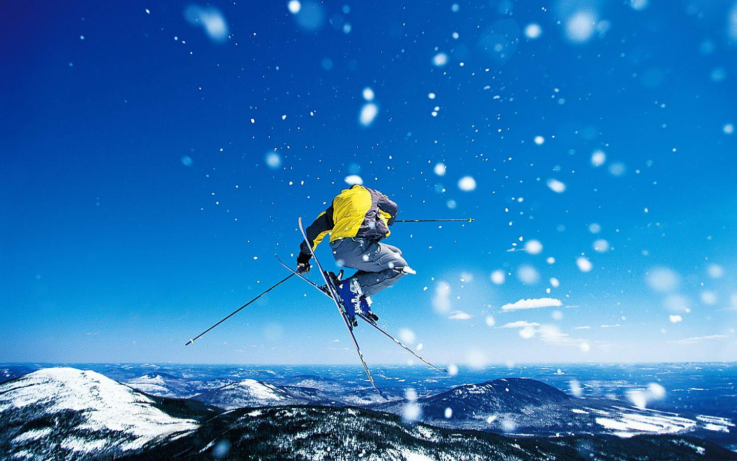 extreme hd wallpaper,freestyle ski fahren,ski,schnee,extremsport,himmel