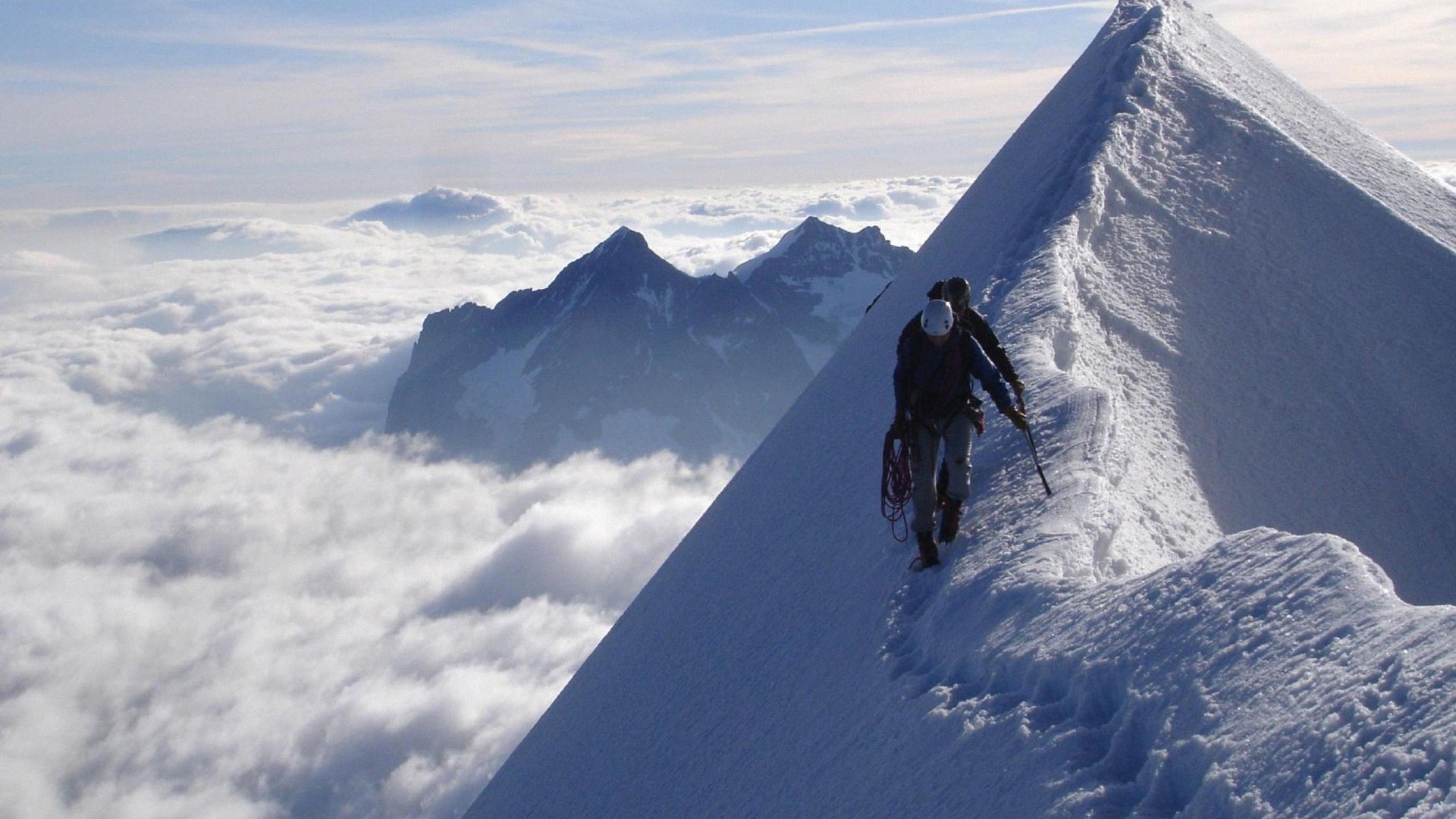 sfondi hd estremi,montagna,alpinismo,cresta,catena montuosa,vertice