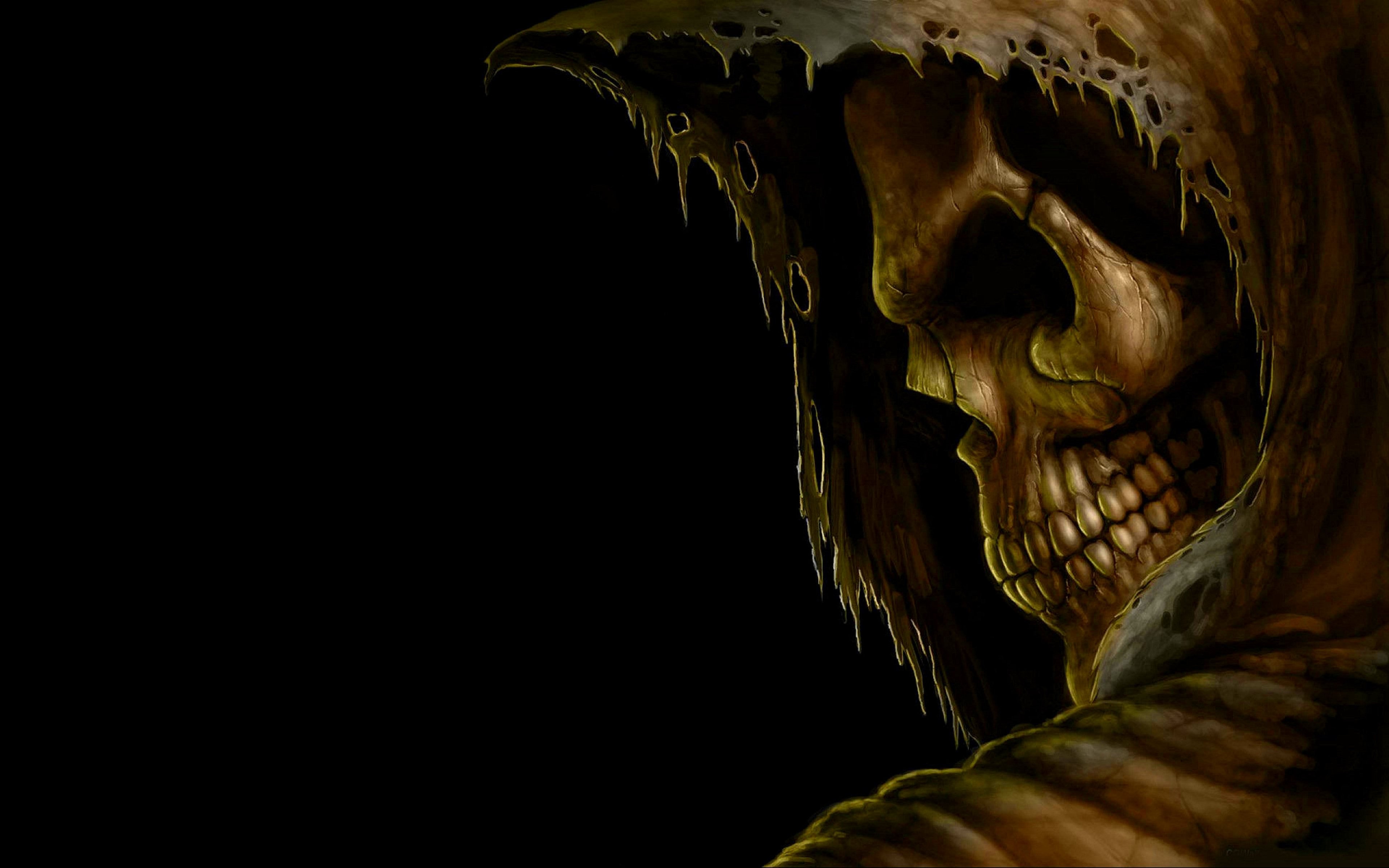 carta da parati horror 4k,cg artwork,arte,personaggio fittizio,cranio,demone