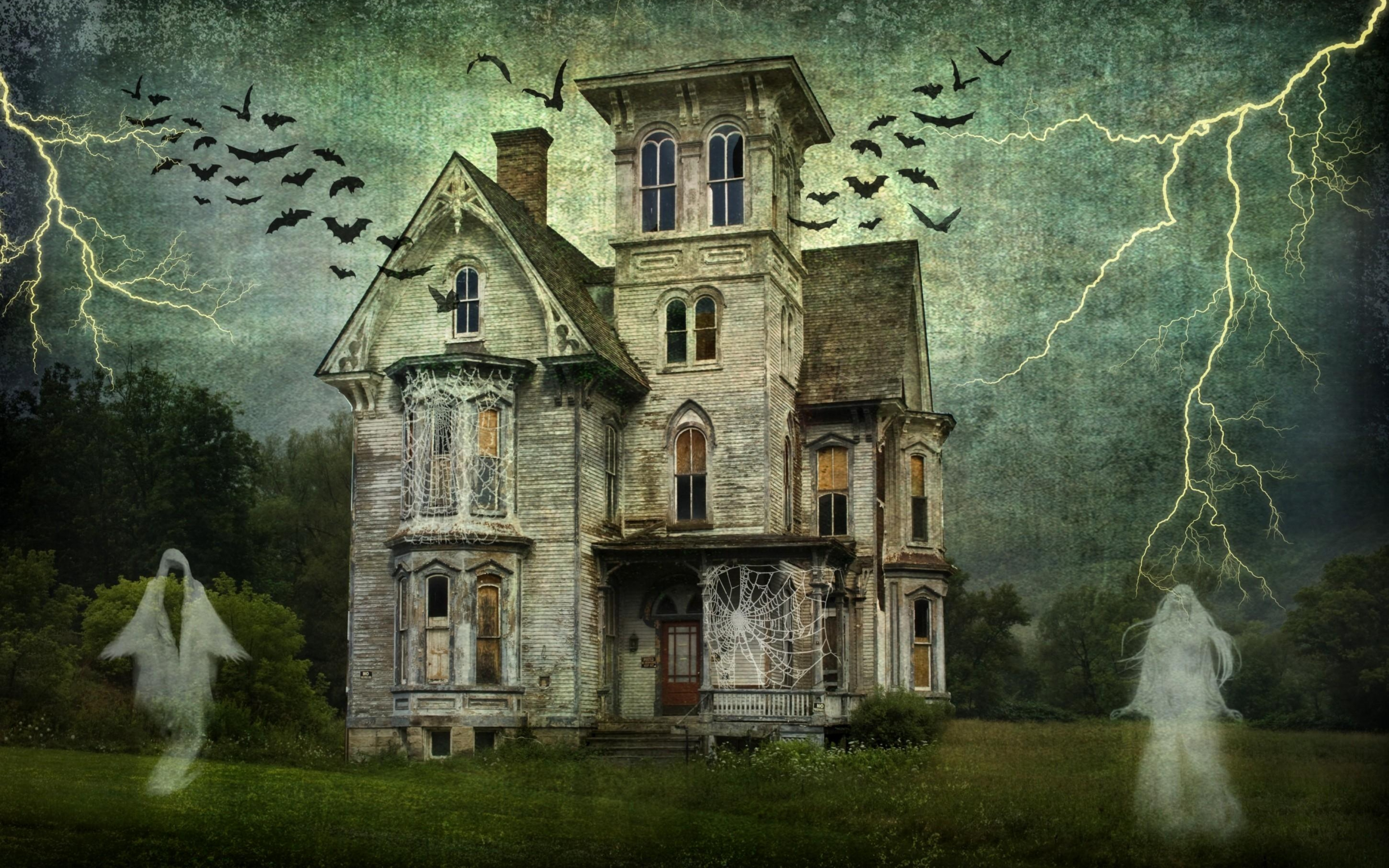 ghost house wallpaper,nature,house,home,estate,architecture